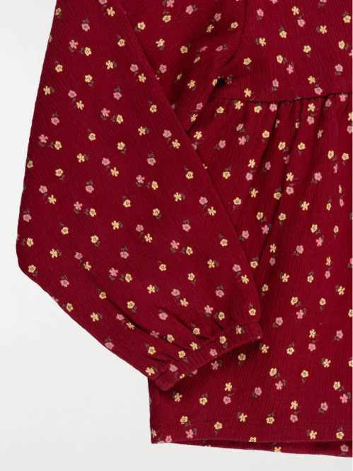 Blouse fleurie avec nœuds...