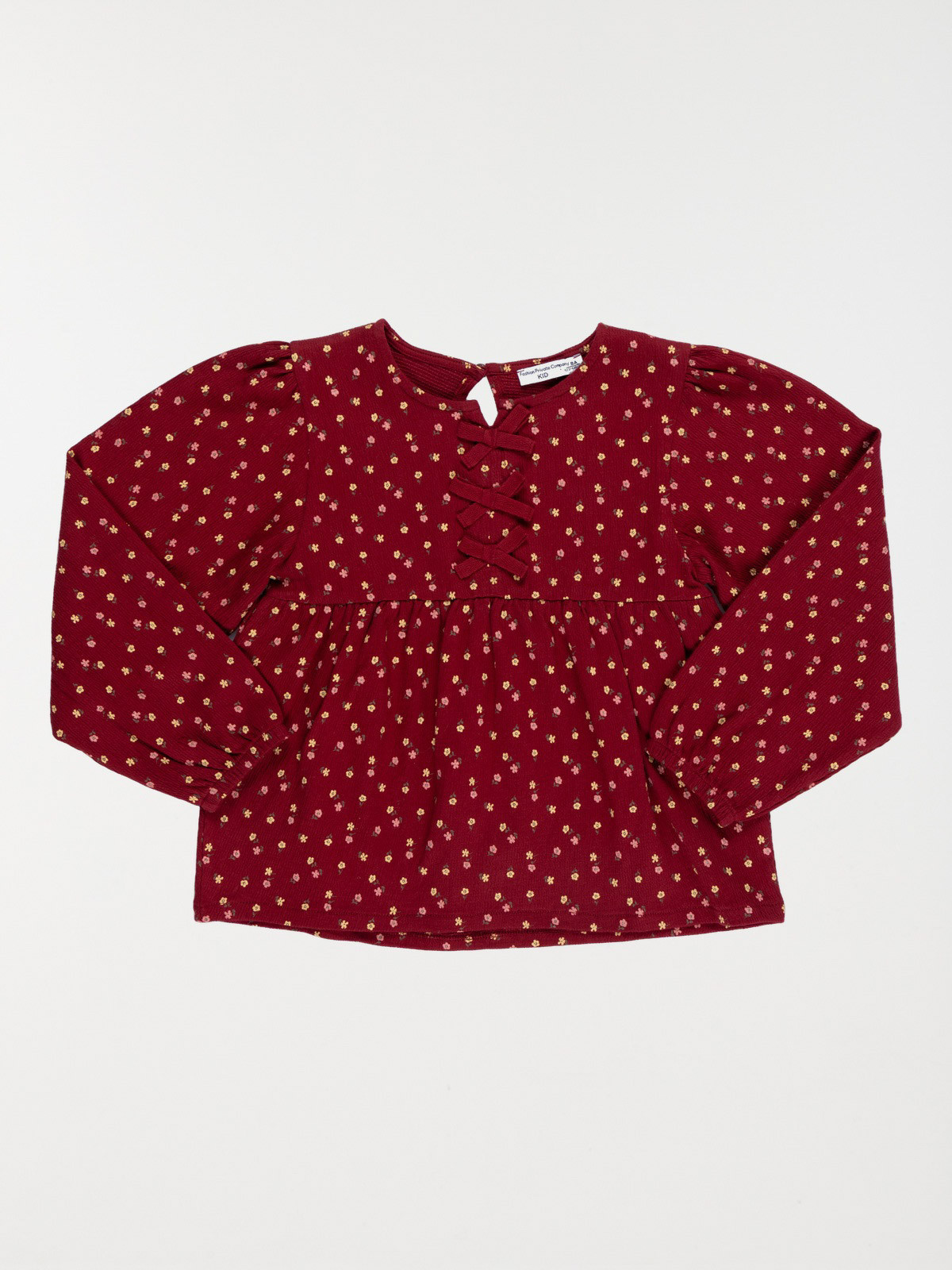 Blouse fleurie avec nœuds fille (3-12A) Blouse fleurie avec nœuds fille (3-12A)