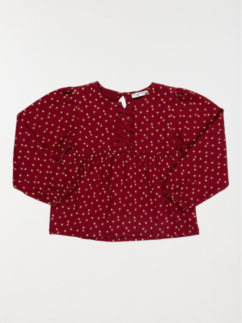 Blouse fleurie avec nœuds...