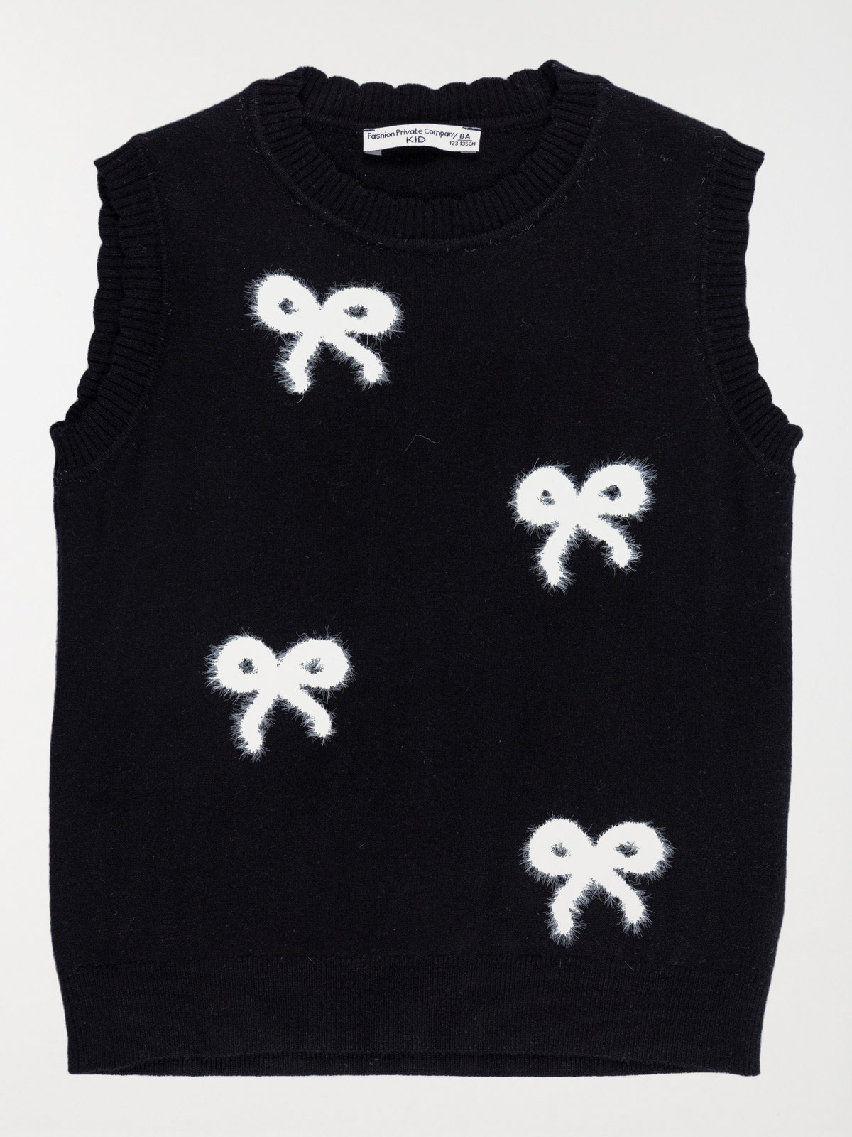 Pull sans manches noeuds fille (3-12A) Pull sans manches noeuds fille (3-12A)