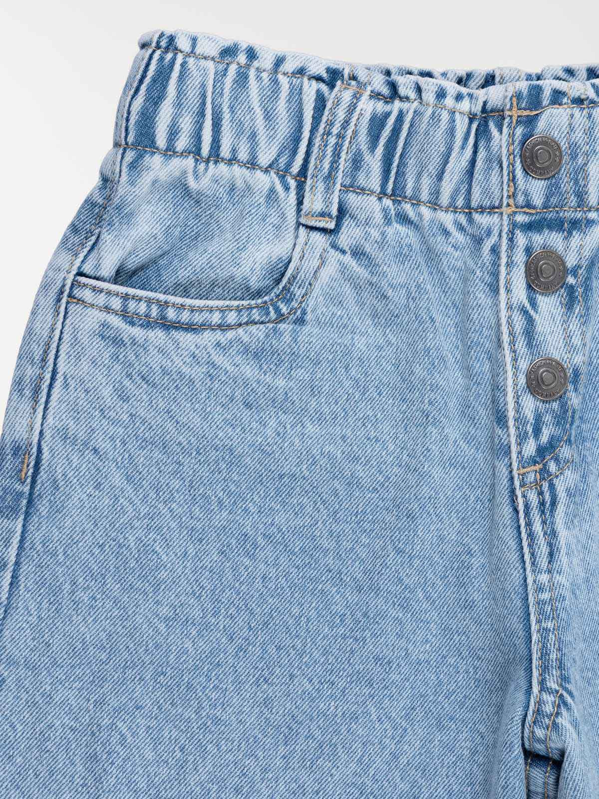 Jean wide leg double stone fille (3-12A)