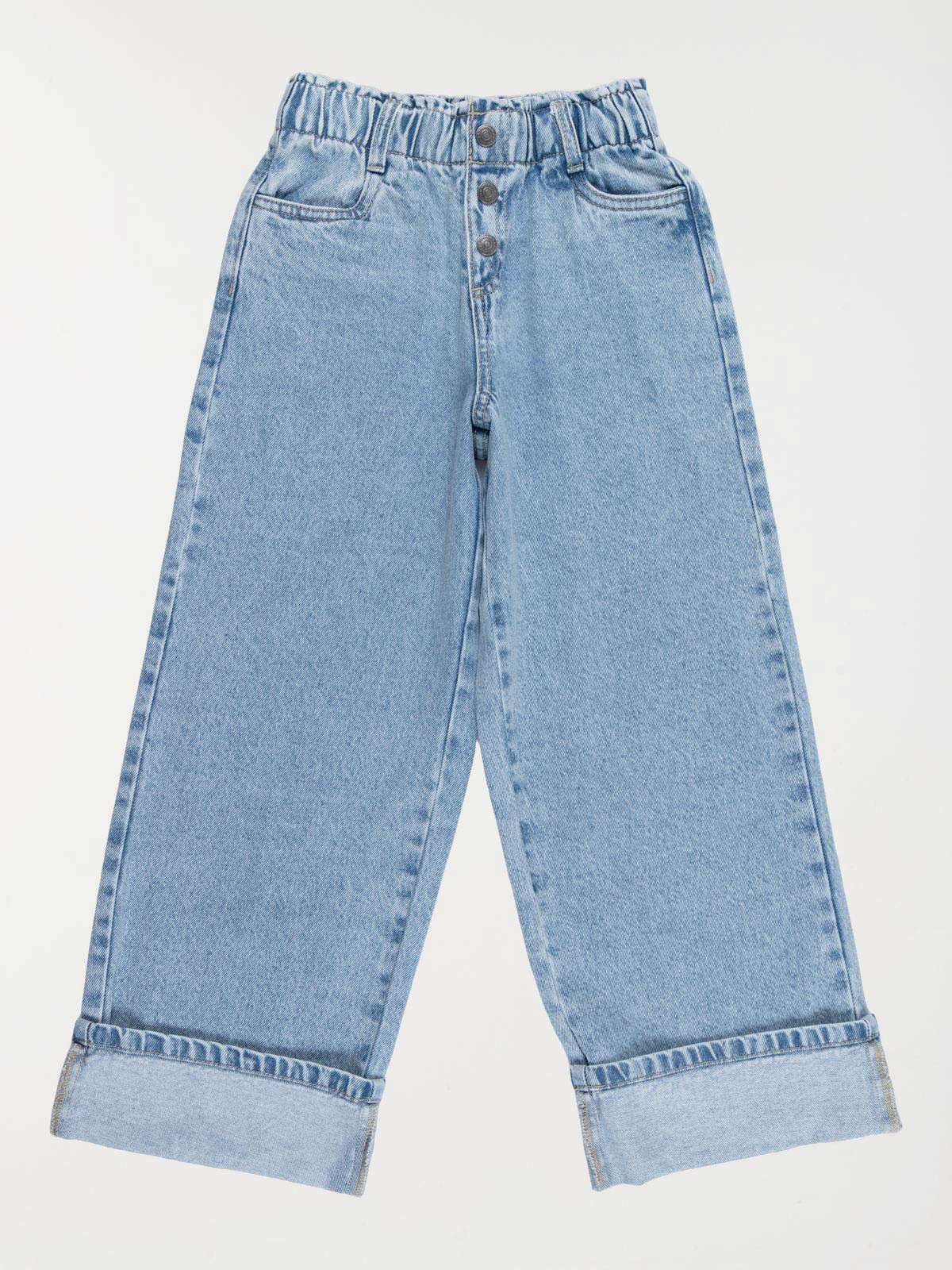 Jean wide leg double stone fille (3-12A)