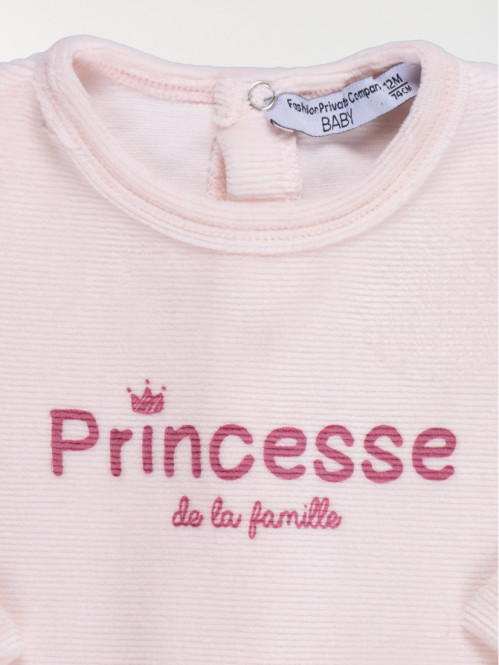 Dors-bien rose princesse fille (3-24M)