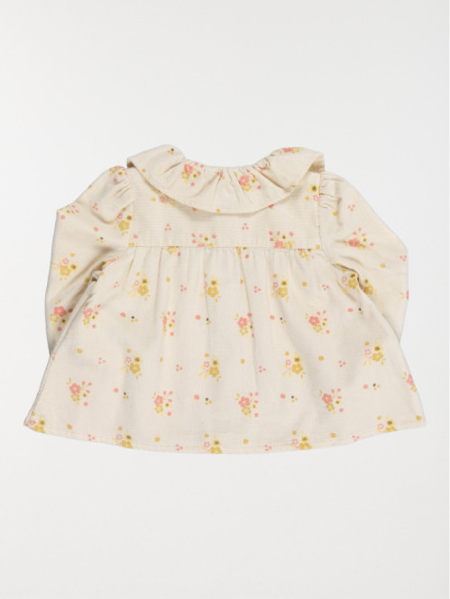 Blouse en velours fleuri...
