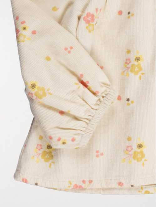 Blouse en velours fleuri...