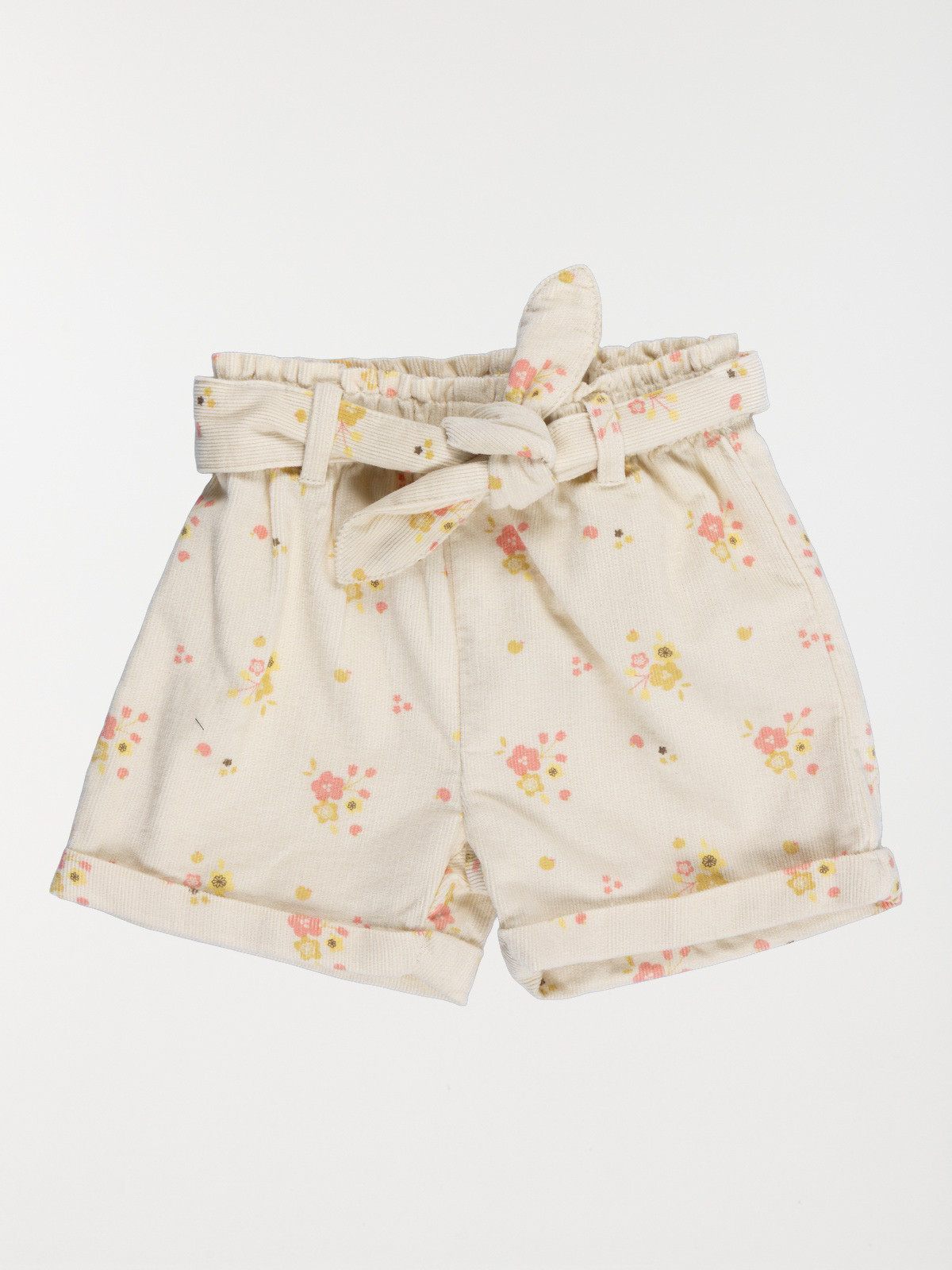Short en velours fleuri fille (3-36 M) Short en velours fleuri fille (3-36 M)