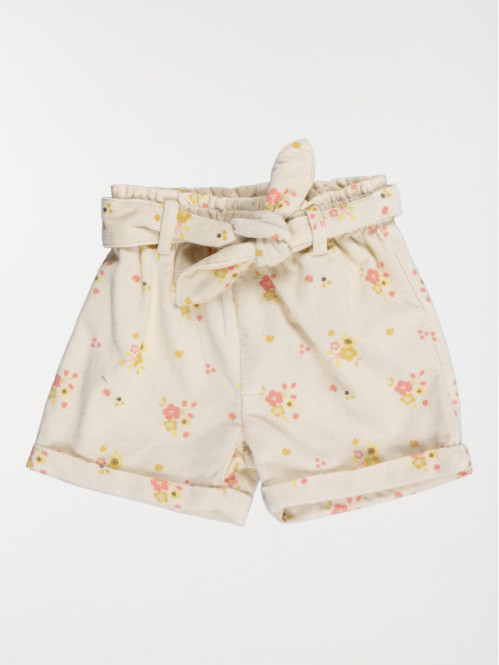 Short en velours fleuri...