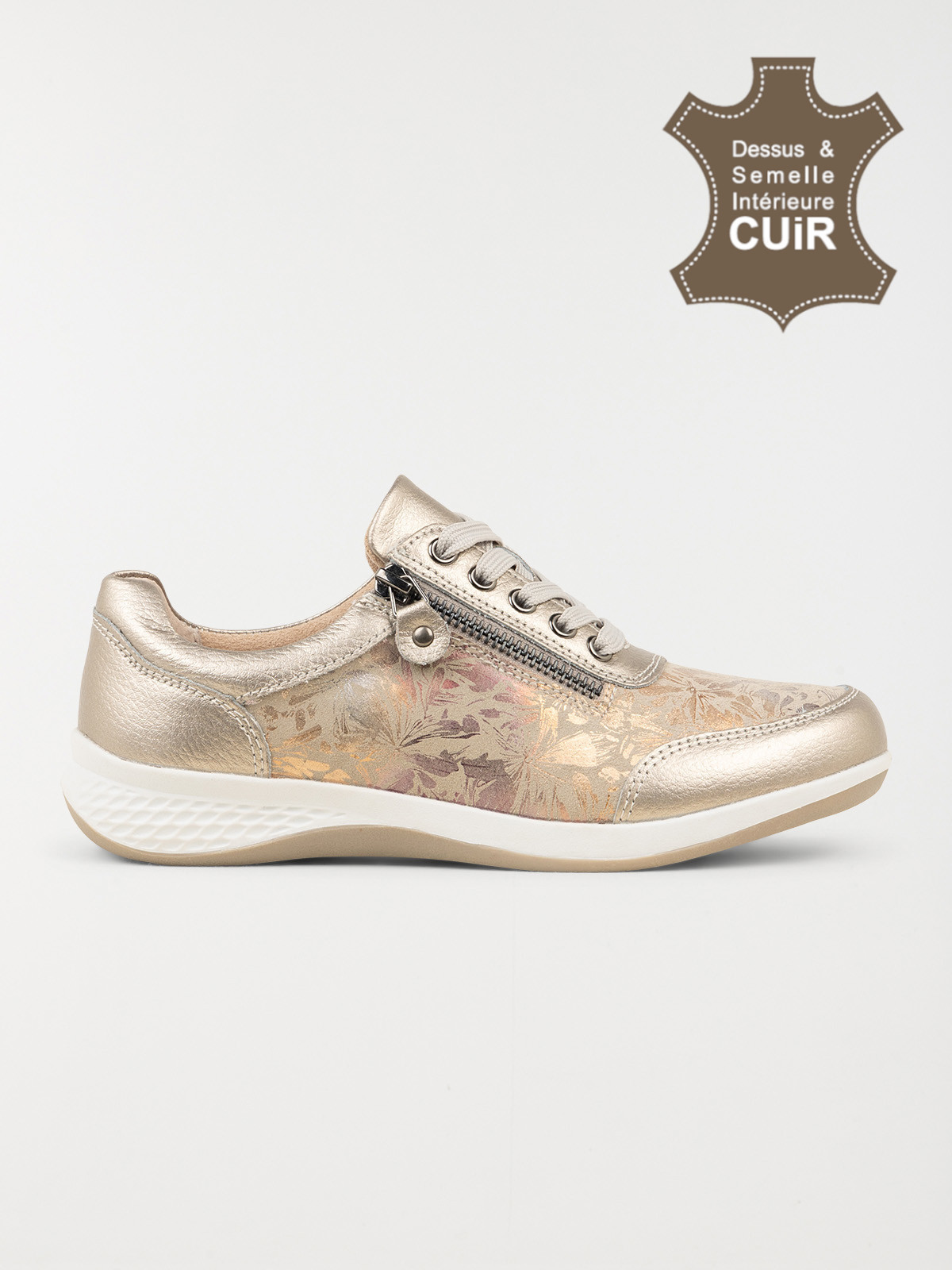 Baskets confort femme bronze (36-41)