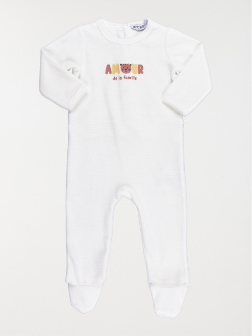 Dors-bien écru amour garçon (3-24M)