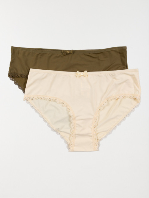 Lot de 2 shorties femme (S-XL)