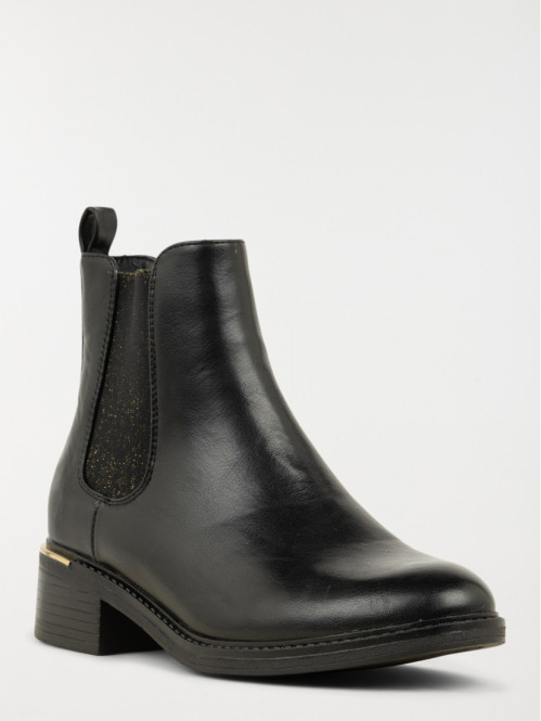 Bottines plates noires...