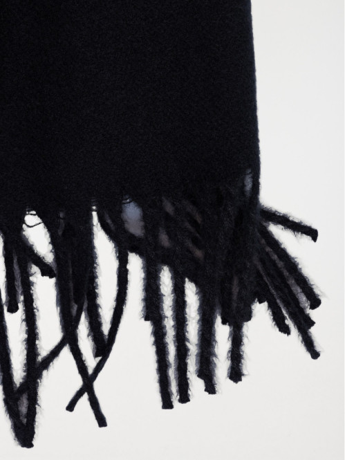 Echarpe noire franges homme