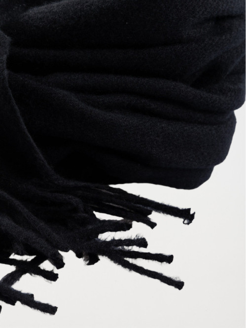 Echarpe noire franges homme