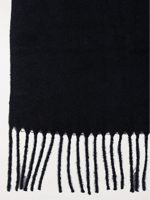 Echarpe noire franges homme