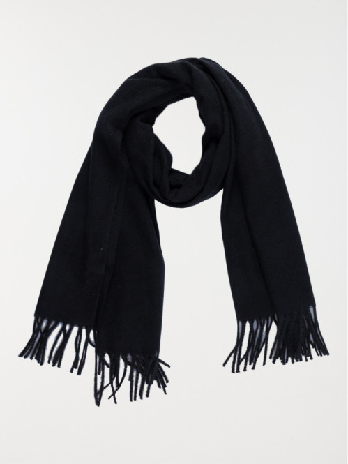 Echarpe noire franges homme