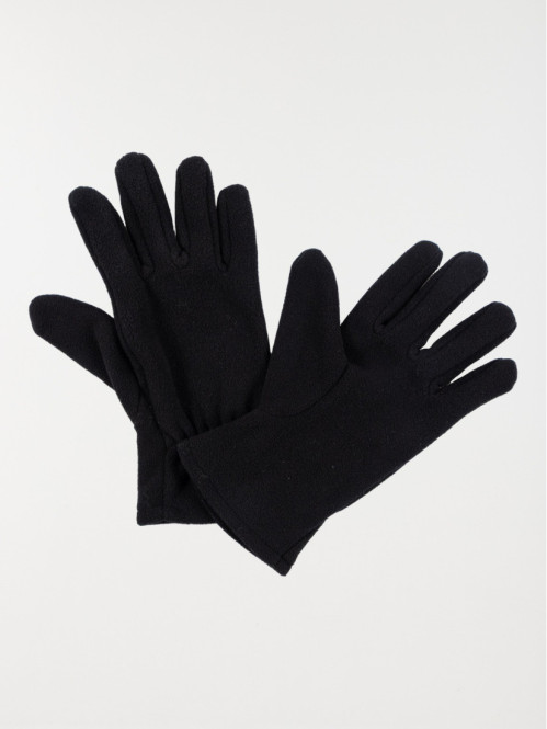 Gants polaires noirs homme