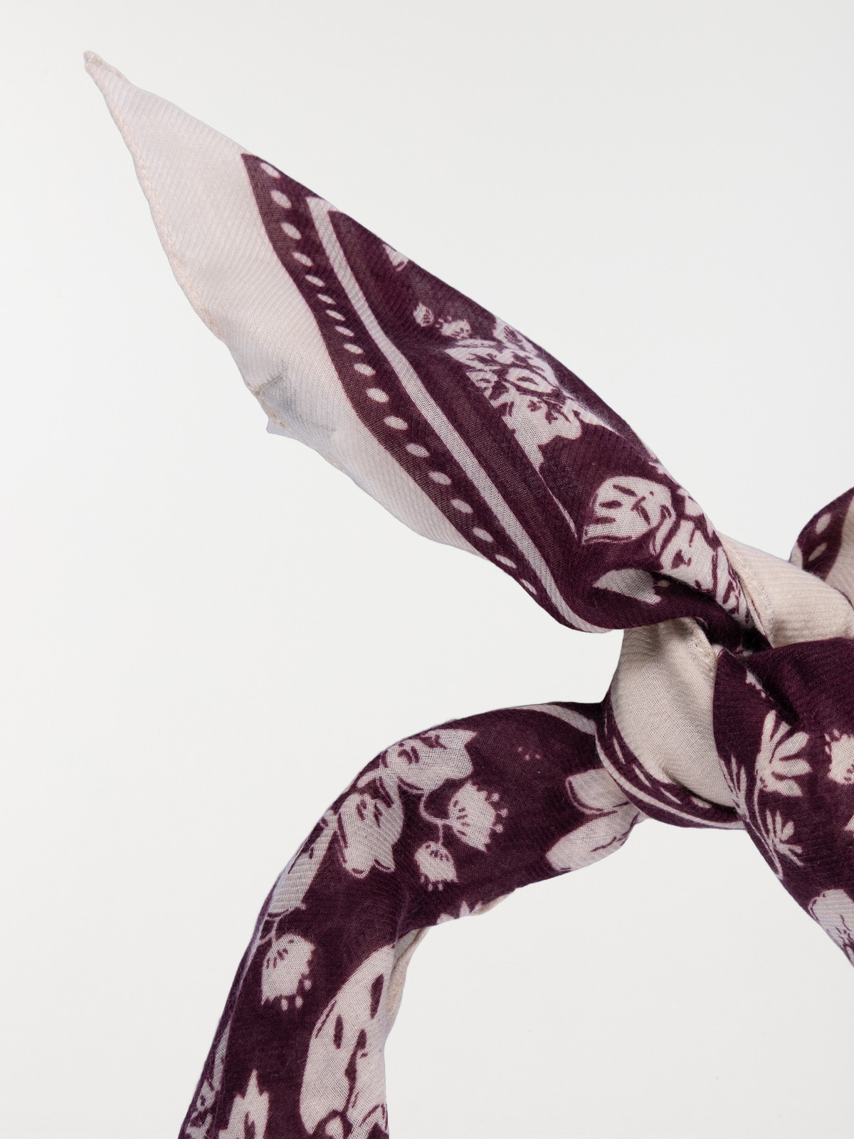 Foulard carré fleuri dark figue femme Foulard carré fleuri dark figue femme