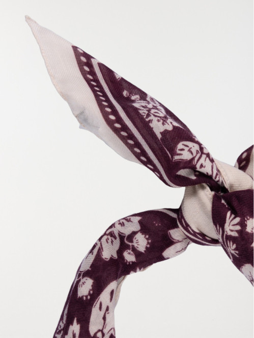 Foulard carré fleuri dark...