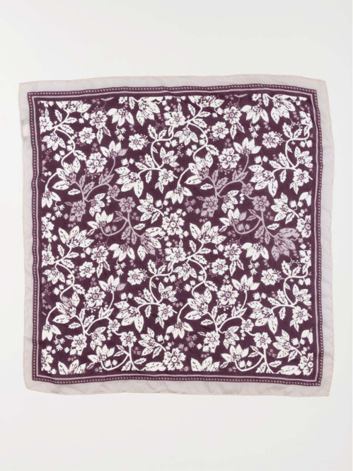 Foulard carré fleuri dark...