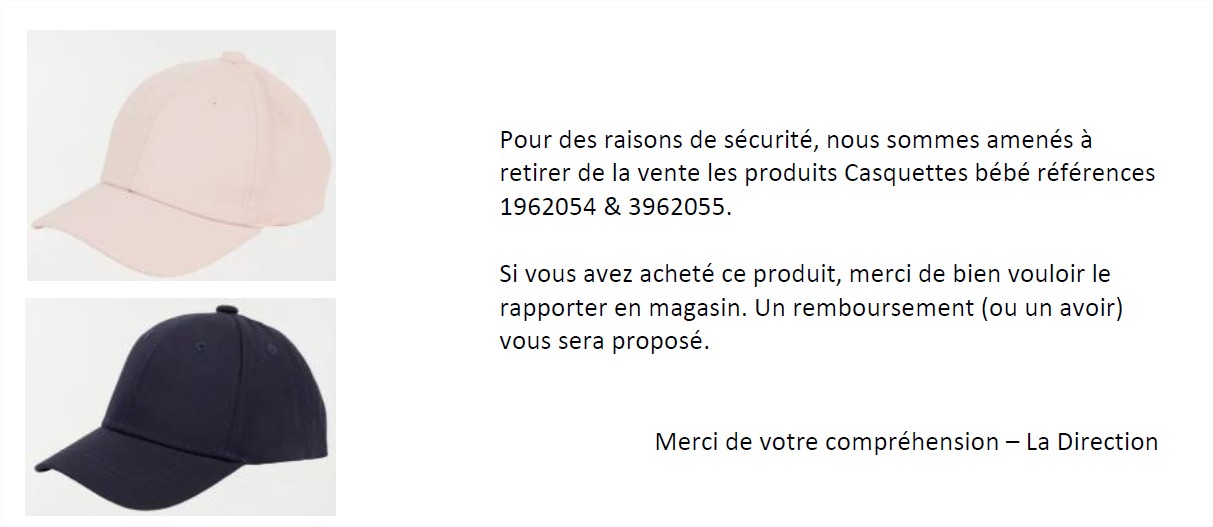 Rappel produit