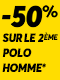 Polo Homme: le 2ème à -50%