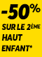 Haut enfant: -50% sur le 2ème