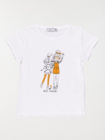 Tee-shirt Stitch blanc fille (3-12A) - DistriCenter
