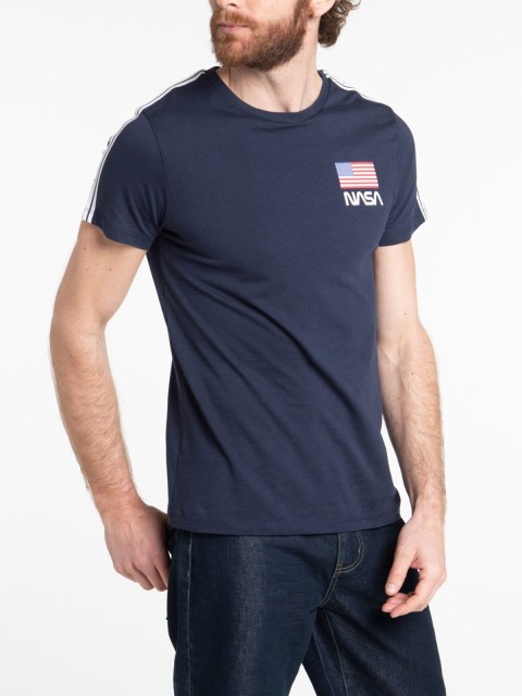 T-shirt marine NASA homme