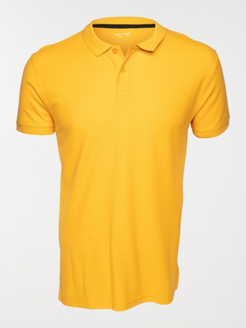 Polo homme coloris or
