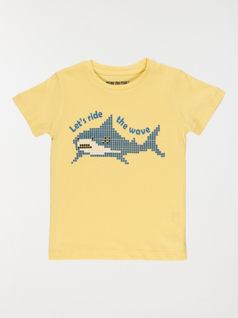 T-shirt requin relief garçon (3-8A)
