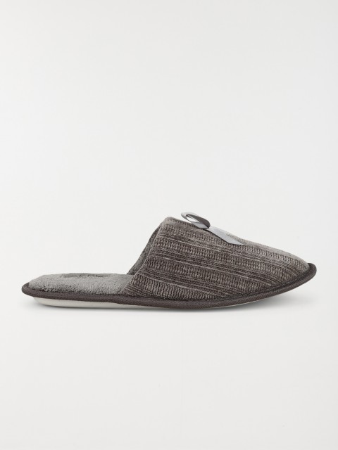 Chaussons noeud gris femme (36-41)