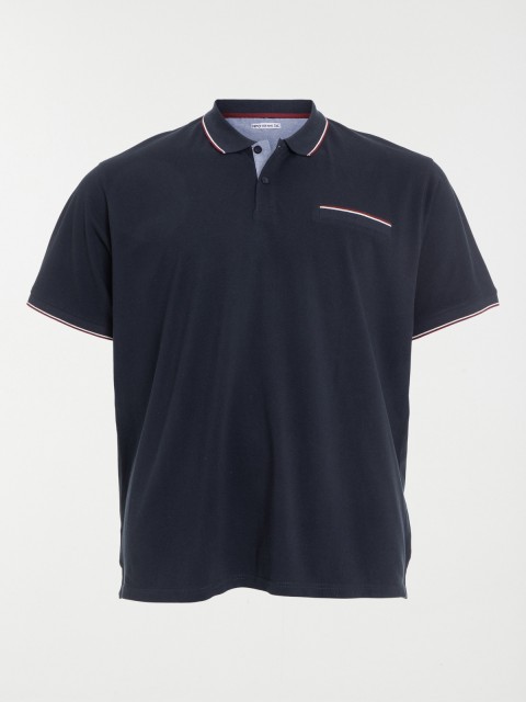 Polo marine grande taille homme
