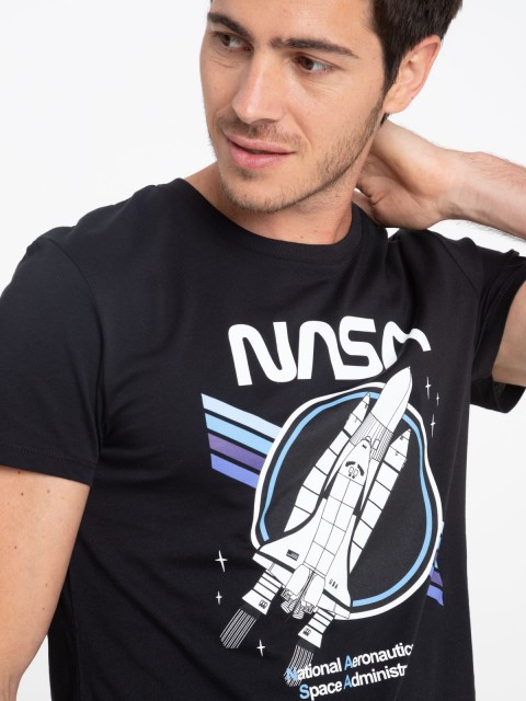 T-shirt NASA noir homme