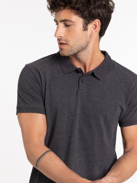 Polo gris anthracite homme