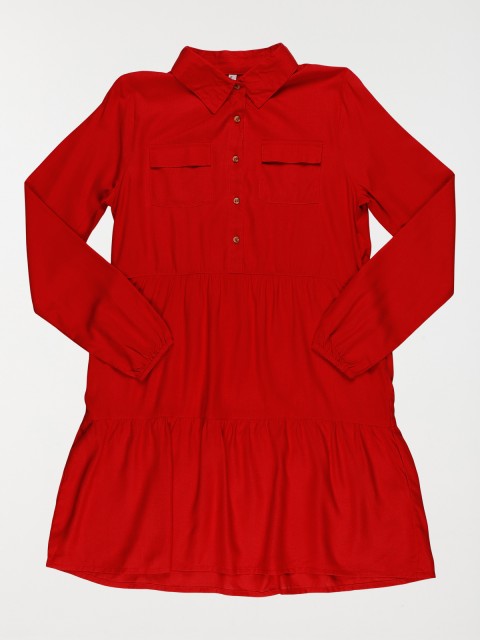 Robe rouge grenadine fille (10-16A)