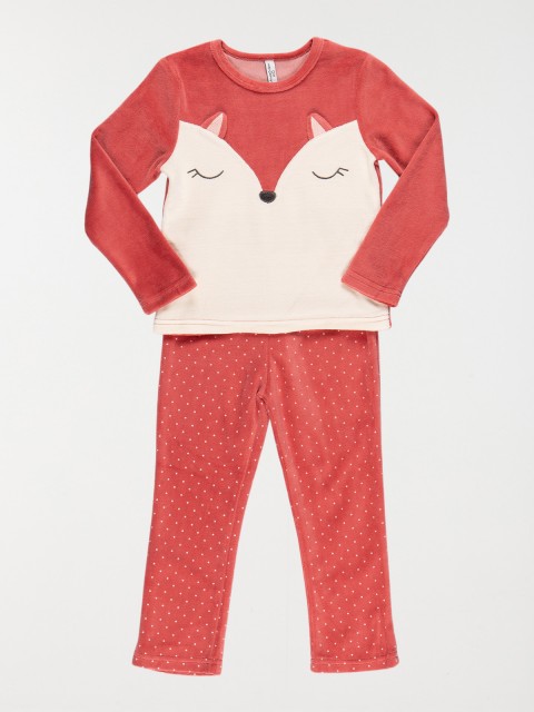 Pyjama velours renard fille (3-8A)