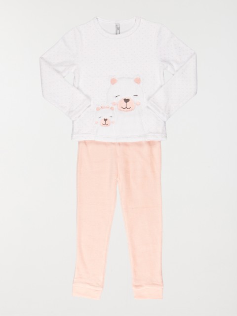 Pyjama velours oursons fille (3-8A)