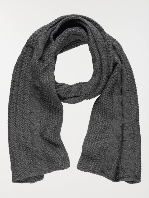 Echarpe maille anthracite chiné homme