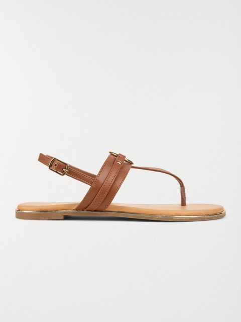 Sandale plate tan femme (36-41)