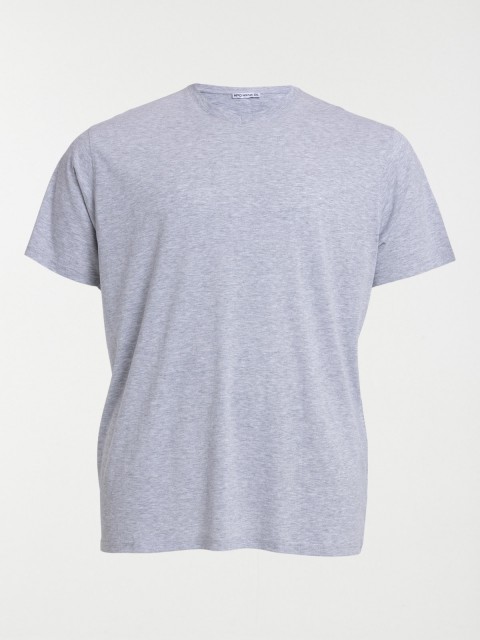 T-shirt gris chiné grande taille homme
