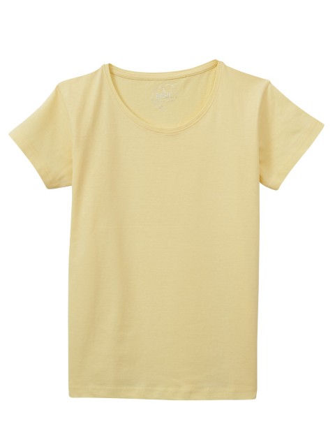 T-shirt basique jaune blanchi (8-16A)