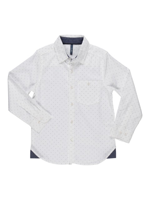 Chemise coloris blanc garçon (8-16A)