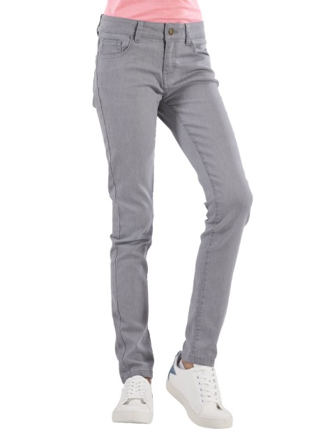 Jean skinny gris clair fille (8-16A)
