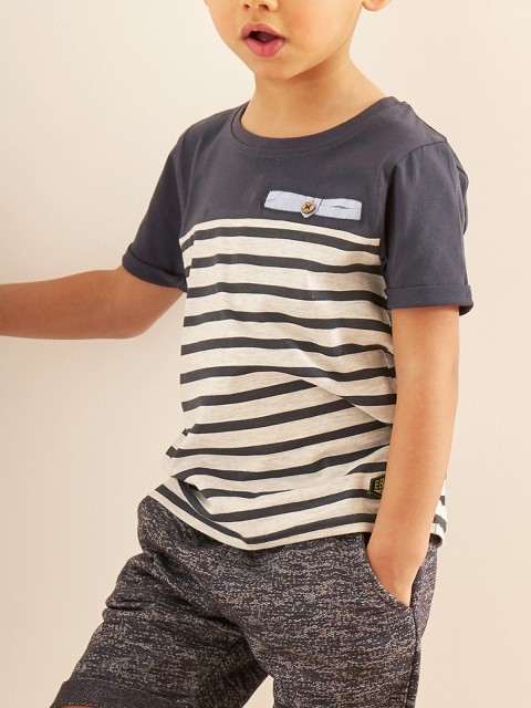 T-shirt bi-matières garçon (2-6A)