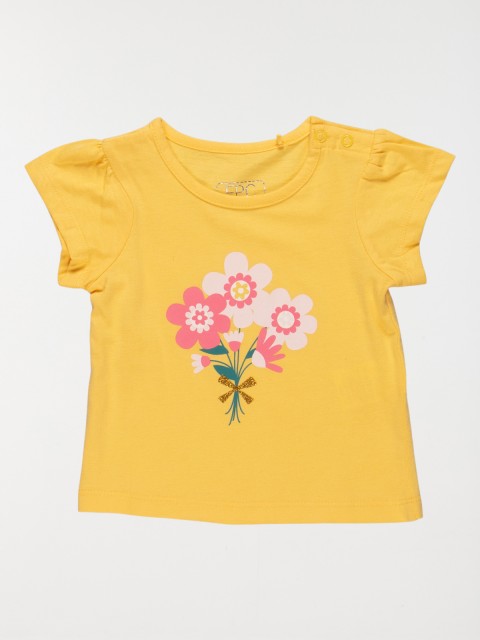 T-shirt bouquet de fleurs fille (3-24M)