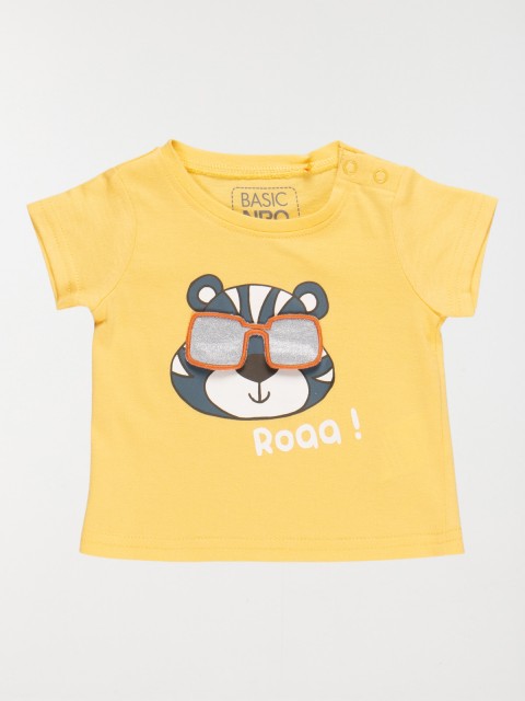 T-shirt lunette 3D tigre garçon (3-24M)