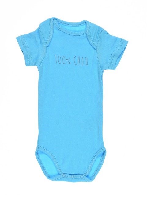 Body manches courtes turquoise (3-24M)