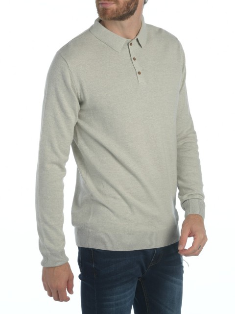Pull col polo homme