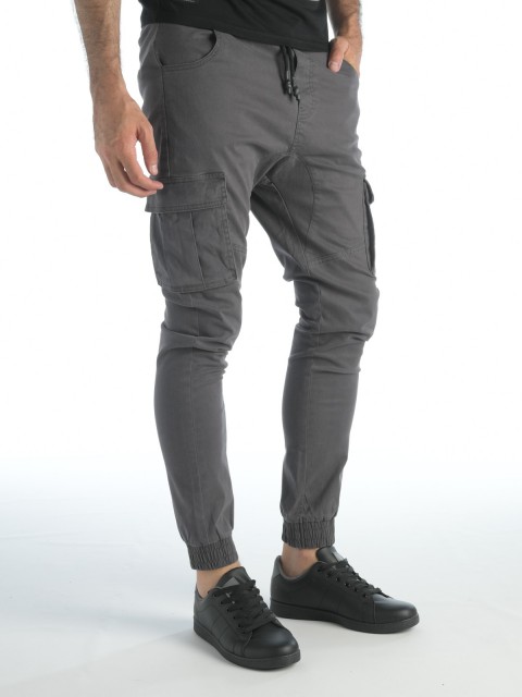Pantalon cargo gris anthracite homme