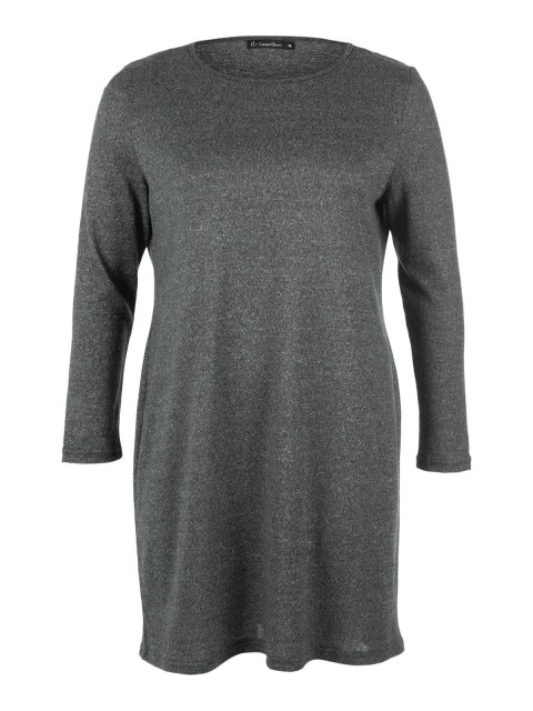 Robe gris anthracite chiné grande taille